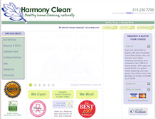 Tablet Screenshot of harmonyclean.com